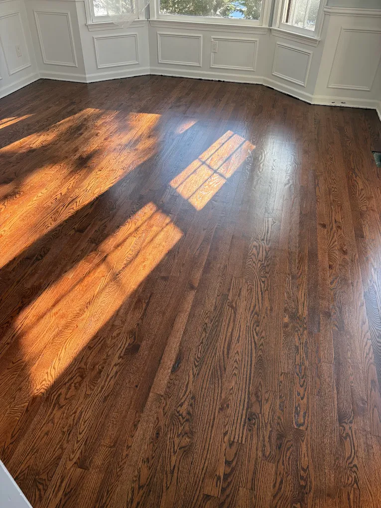 completed hardwood floor installation